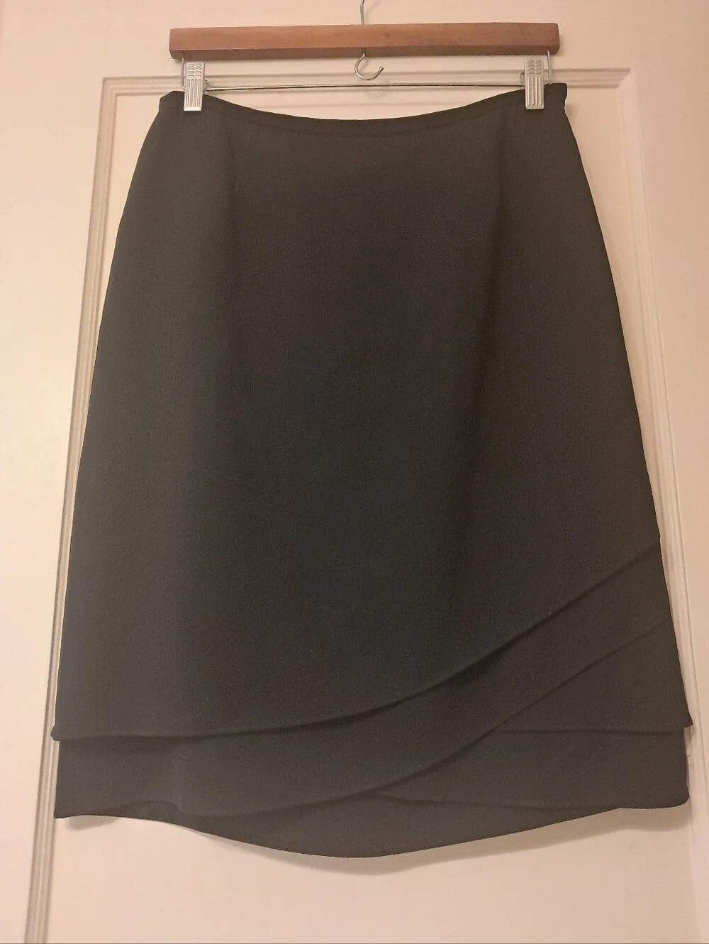 VTG 90s Ann Taylor Deadstock Black Asymmetrical Petal Tulip Skirt NWT 10